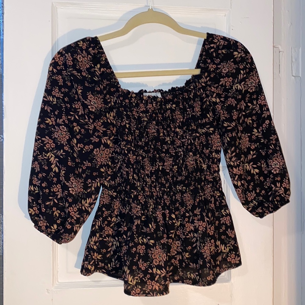 Cropped Floral Peplum